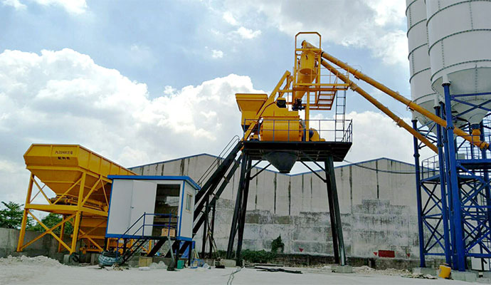 HZS35 mobile concrete batching plant